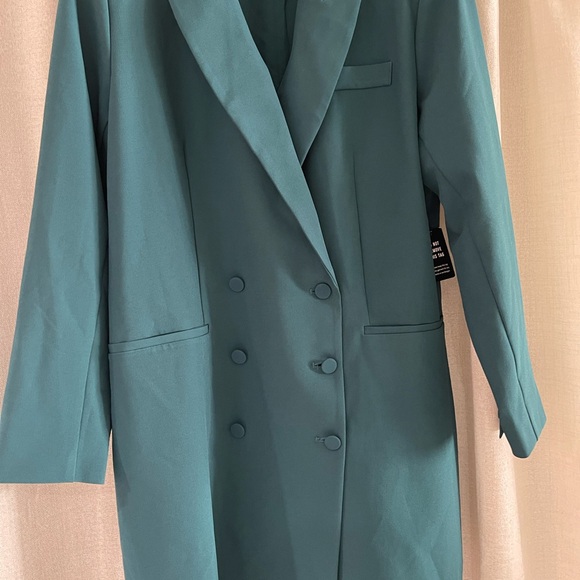 Express Teal Women's Blazer - Picture 4 of 12